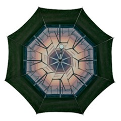 Wind Giants At Twilight Automatic Folding Umbrella With Case (medium) by Tellerarts