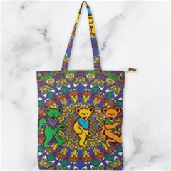 Dead Dancing Bears Grateful Dead Pattern Double Zip Up Tote Bag by Grandong