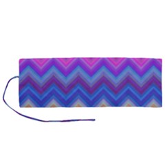 Pattern Chevron Zigzag Background Roll Up Canvas Pencil Holder (m) by Grandong