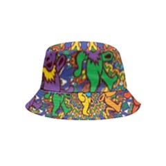 Dead Dancing Bears Grateful Dead Pattern Inside Out Bucket Hat (kids) by Grandong