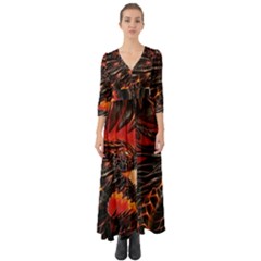 Dragon Button Up Boho Maxi Dress by Ndabl3x