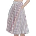 Marble Texture Marble Painting A-Line Full Circle Midi Skirt With Pocket View2