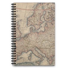 Old Vintage Classic Map Of Europe 5 5  X 8 5  Notebook by Paksenen