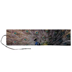 Peacock Bird Animal Peafowl Roll Up Canvas Pencil Holder (l) by Perong
