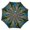 Peacock Bird Animal Peafowl Automatic Folding Umbrella with Case (Medium) View1