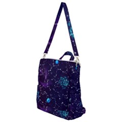 Realistic Night Sky Poster With Constellations Crossbody Backpack by Ket1n9