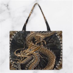 Fantasy Dragon Pentagram Medium Tote Bag by Maspions