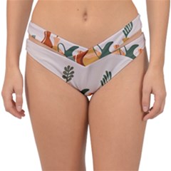 Drawing Botanical Double Strap Halter Bikini Bottoms by Perong