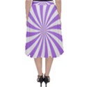 Spiral Vortex Rays Lavender Swirl Purple Classic Midi Skirt View2