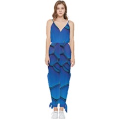 Background Colour Template Contrast Sleeveless Tie Ankle Chiffon Jumpsuit by Salmanaz77