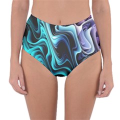 Nature Water Wave Architecture Reversible High-waist Bikini Bottoms by Salmanaz77