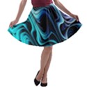 Nature Water Wave Architecture A-line Skater Skirt View1