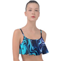 Nature Water Wave Architecture Frill Bikini Top by Salmanaz77