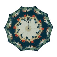 Summer Lake Forest Sunset Deer Water Automatic Folding Umbrella With Case (large) by Grandong