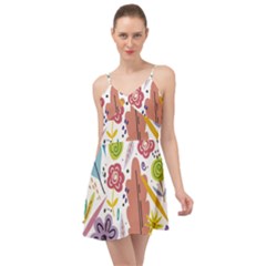 Summer Flowers Spring Background Summer Time Chiffon Dress by Grandong