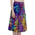 Illustration Graphics Art A-Line Full Circle Midi Skirt With Pocket View3