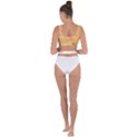 Leaves Patterns Colorful Leaf Pattern Bandaged Up Bikini Top View2