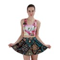 Flower Texture Background Colorful Pattern Mini Skirt View1