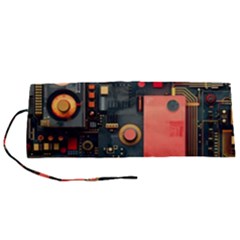 Tech Technology Pattern Roll Up Canvas Pencil Holder (s) by Salmanaz77