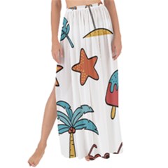 Summer Pineapple Fruit Tropical Maxi Chiffon Tie-up Sarong by Paksenen
