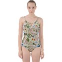 Textile Fabric Tropical Cut Out Top Tankini Set View1