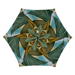 Monstera Palm Leaves Plants Automatic Folding Umbrella With Case (small) by Paksenen