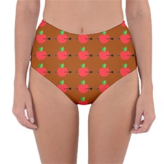 Apple Arrow Pattern Design Drawing Reversible High-waist Bikini Bottoms by Proyonanggan