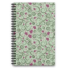 Swirls Foliage Leaves Green 5 5  X 8 5  Notebook by Proyonanggan