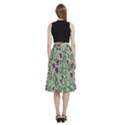 Swirls Foliage Leaves Green A-Line Full Circle Midi Skirt With Pocket View4