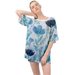 Flowers Petals Bloom Oversized Chiffon Top by Proyonanggan