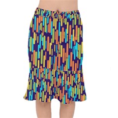 Illustration Abstract Line Short Mermaid Skirt by anzea