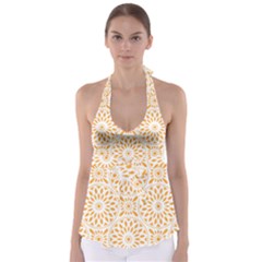 Oaxaca Black Mud Mexico Indigenous Tie Back Tankini Top by anzea
