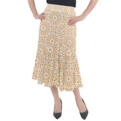 Oaxaca Black Mud Mexico Indigenous Midi Mermaid Skirt by anzea