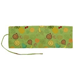 Art Fruits Pattern Roll Up Canvas Pencil Holder (m) by Maspions
