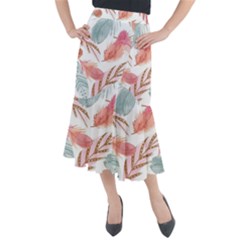 Feathers, Boho, Cute, Feather, Pastel Midi Mermaid Skirt by kyorashop23