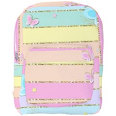 Pastel, Butterfly, Spring, Stripes, Full Print Backpack by kyorashop23