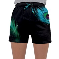 Shree Krishna, Feather, Lord, Rainbows Sleepwear Shorts by kyorashop23