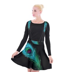 Shree Krishna, Feather, Lord, Rainbows Suspender Skater Skirt by kyorashop23