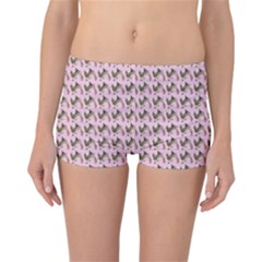 Fern Pattern 2 Pink Reversible Boyleg Bikini Bottoms by snowwhitegirl