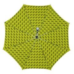 Fern Pattern 2 Yellow Automatic Folding Umbrella With Case (medium) by snowwhitegirl