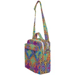 Colorful Flora Flora Kazakh Pattern Crossbody Day Bag by Cemarart