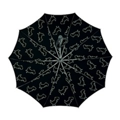 Cute Black, Dinosaur Automatic Folding Umbrella With Case (large) by kyorashop23