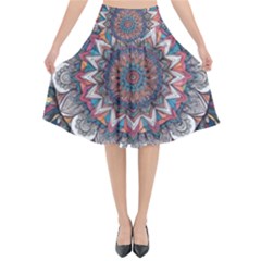 Pattern Nature Flared Midi Skirt by Maspions