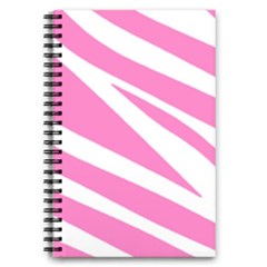 White Pink Stripes, Pattern 5 5  X 8 5  Notebook by kyorashop23