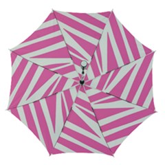 White Pink Stripes, Pattern Automatic Folding Umbrella With Case (medium) by kyorashop23