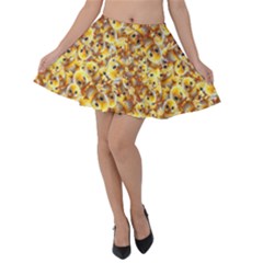 Whimsy Chickens Pattern (ai) Velvet Skater Skirt by dflcprintsclothing