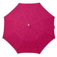 Pink Abstract Crimson Triangle Straight Umbrellas by Posterlux