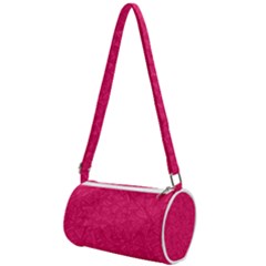 Pink Abstract Crimson Triangle Mini Cylinder Bag by Posterlux