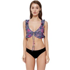 Alien Architecture Ii Low Cut Ruffle Edge Bikini Top by MRNStudios