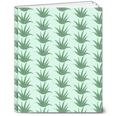 Aloe Plants Pattern Scrapbook 8  X 10  Softcover Notebook by anzea